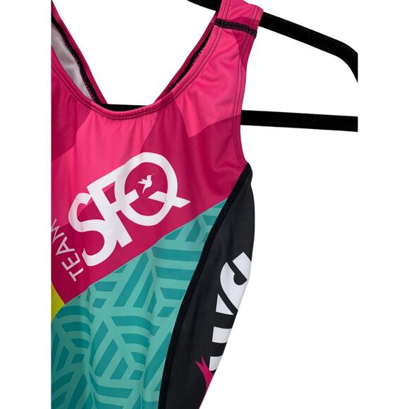 Smashfest Queen Swimsuit Womens Size Large One Piece Racing Style Multicolor - Picture 2 of 6